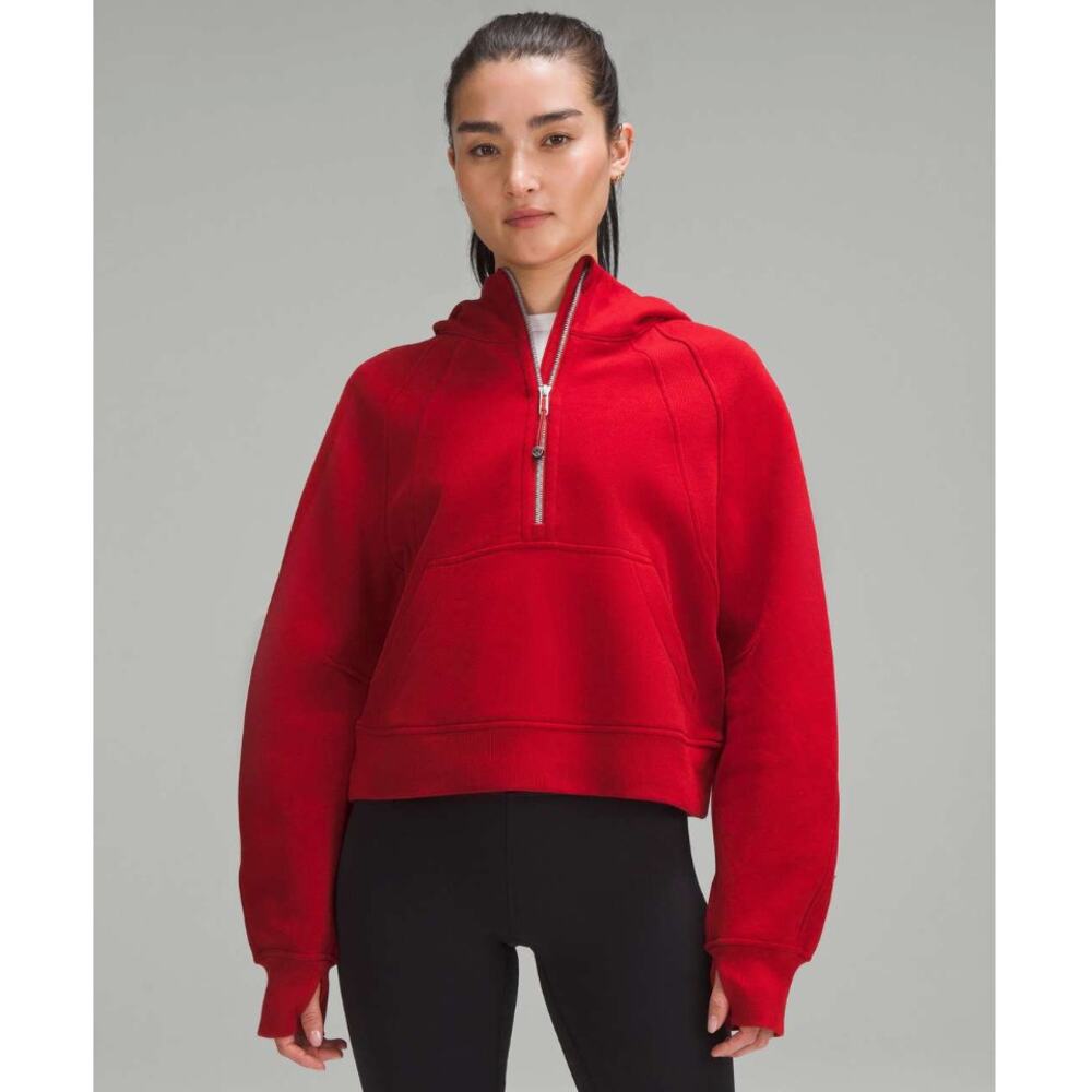 NWT Lululemon Scuba Oversized Half-Zip Hoodie College Crimson Athleisure XL/XXL